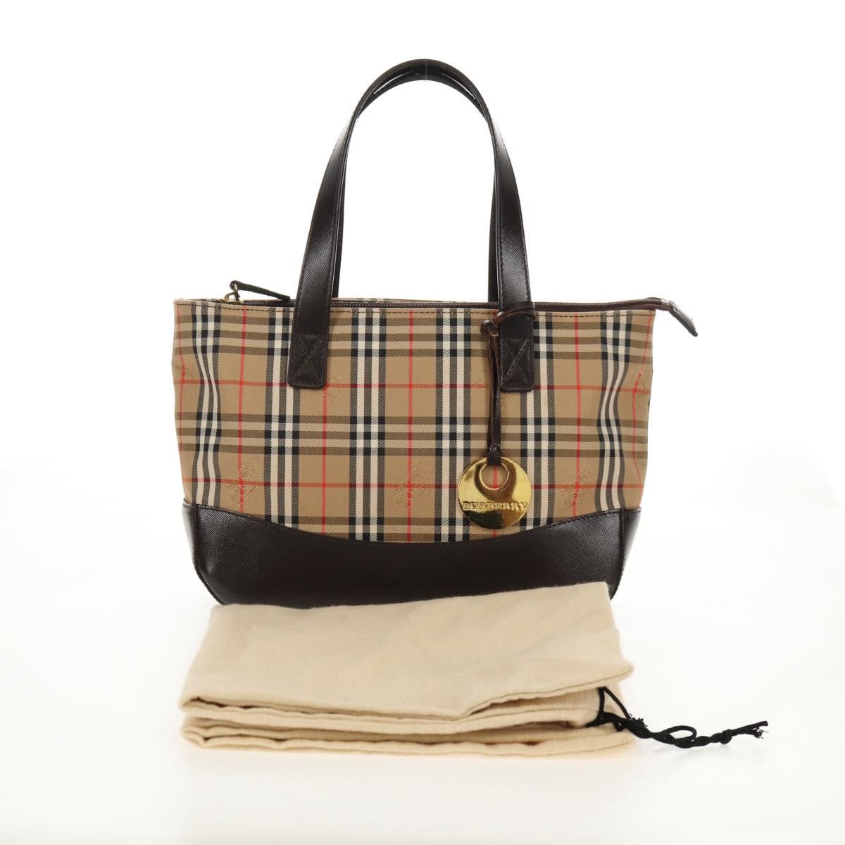 Burberry Nova Check Handbag Nova Check Canvas and leather, BEIGE, CANVAS, Handbag
