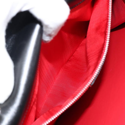 Celine Vintage Top Handle Bag Glazed Leather, BLACK, LEATHER, Handbag