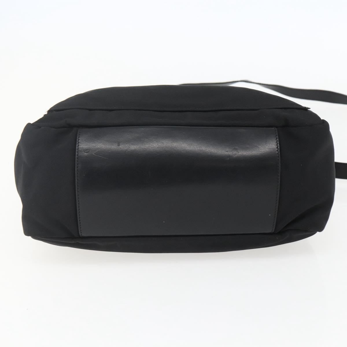 Gucci Vintage Bamboo Shoulder Bag Nylon, BLACK, NYLON, Shoulder bag