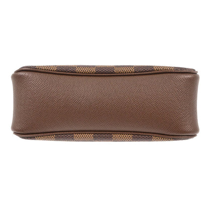 Louis Vuitton Trousse Make Up Bag Damier, Brown, Canvas, Shoulder Bag