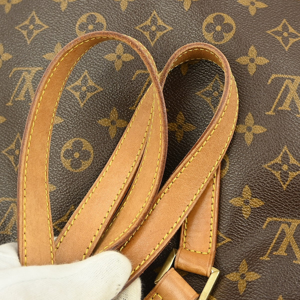Louis Vuitton Cabas Mezzo Monogram Canvas, BROWN, CANVAS, Tote bag