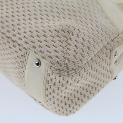 Chanel Vintage Shoulder Bag Canvas, WHITE, CANVAS, Shoulder bag