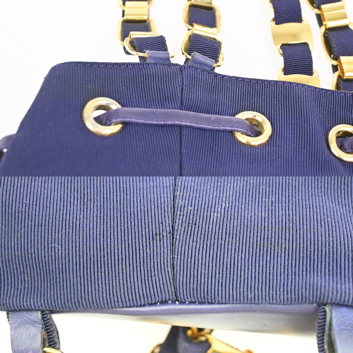 Salvatore Ferragamo Vara Chain Backpack Canvas, Purple, Canvas, Backpack