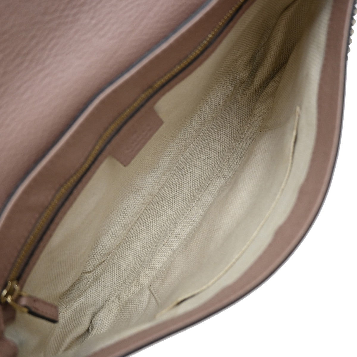 Gucci Soho Chain Crossbody Bag Leather, PINK, LEATHER, Shoulder bag