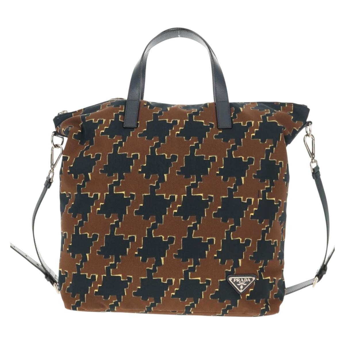 Prada Vintage Handbag Tessuto, BROWN, NYLON, Handbag