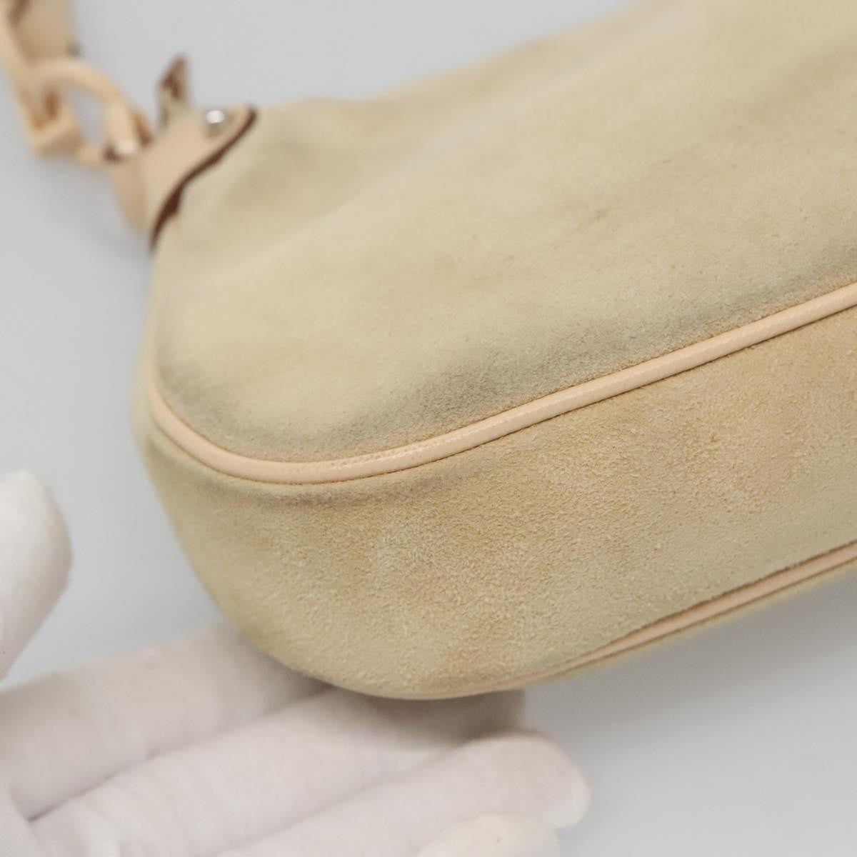 Salvatore Ferragamo Gancini Shoulder Bag Suede, BEIGE, SUEDE, Shoulder bag