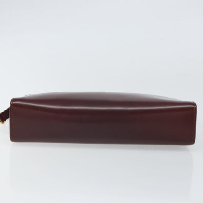 cartier Must de Cartier Clutch bag Leather, BURGUNDY, LEATHER, Clutche & pouche