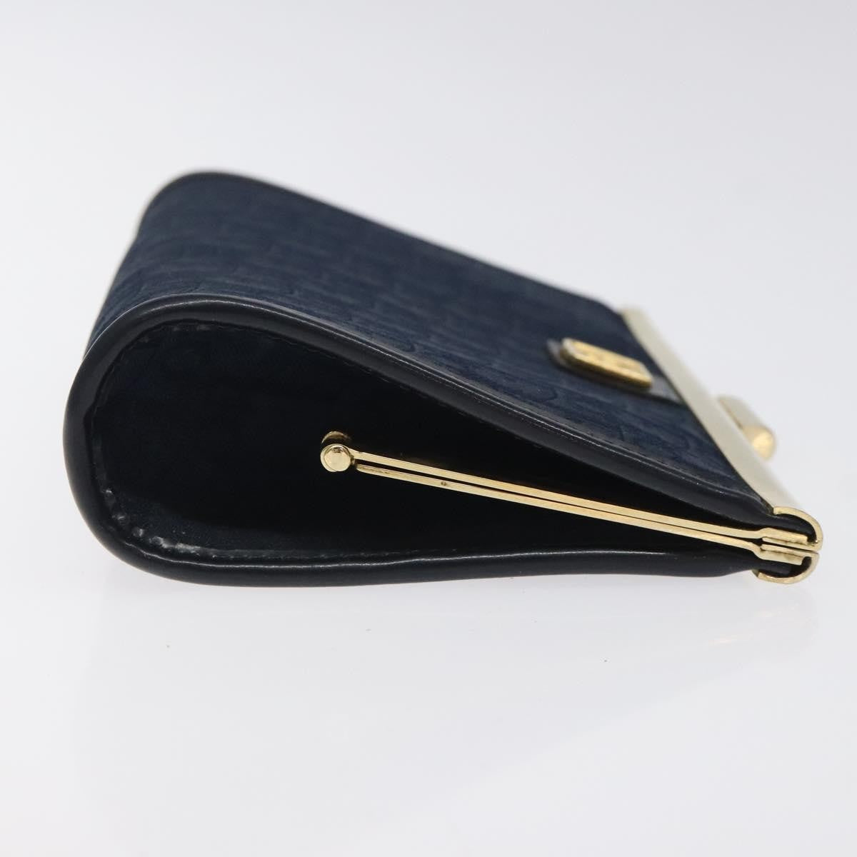 Christian Dior Vintage Trotter Pouch Canvas, NAVY, CANVAS, Clutche & pouche