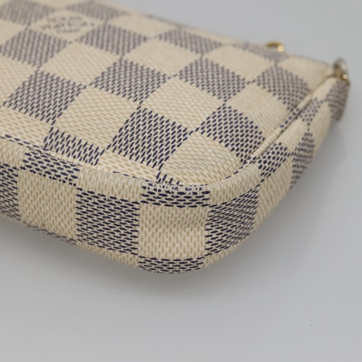 Louis Vuitton Pochette Accessoires Damier, WHITE, CANVAS, Clutche & pouche