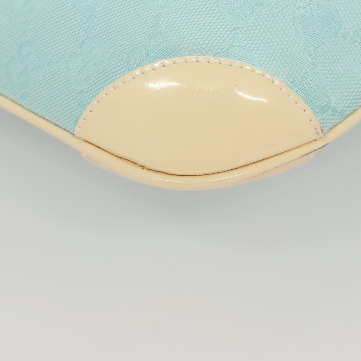 Gucci Vintage Zip Hobo GG Canvas and Patent, BLUE, CANVAS, Shoulder bag