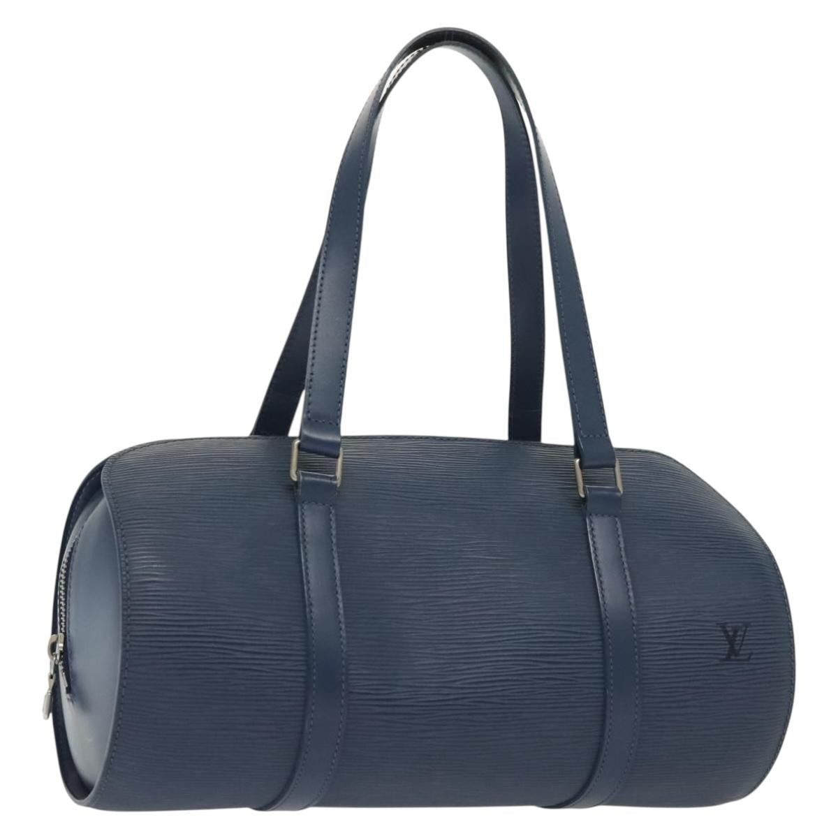 Louis Vuitton Soufflot Handbag Epi Leather, BLUE, LEATHER, Handbag