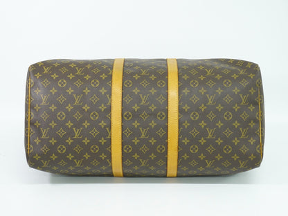 Louis Vuitton Keepall Bag Monogram Canvas, BROWN, CANVAS, Travel bag