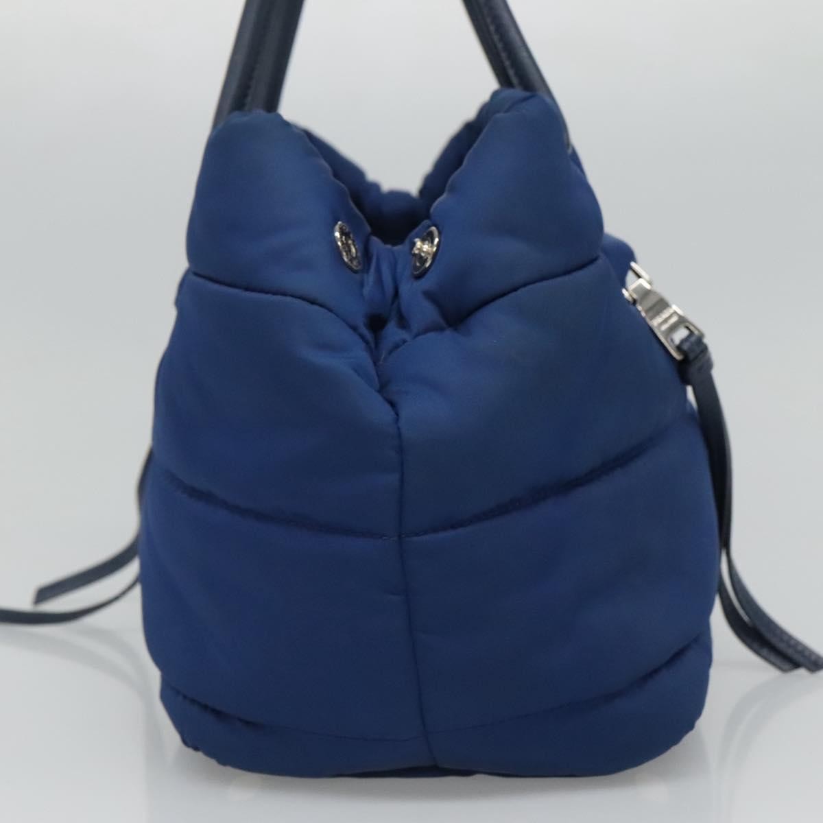 Prada Bomber Tote Tessuto, BLUE, NYLON, Tote bag