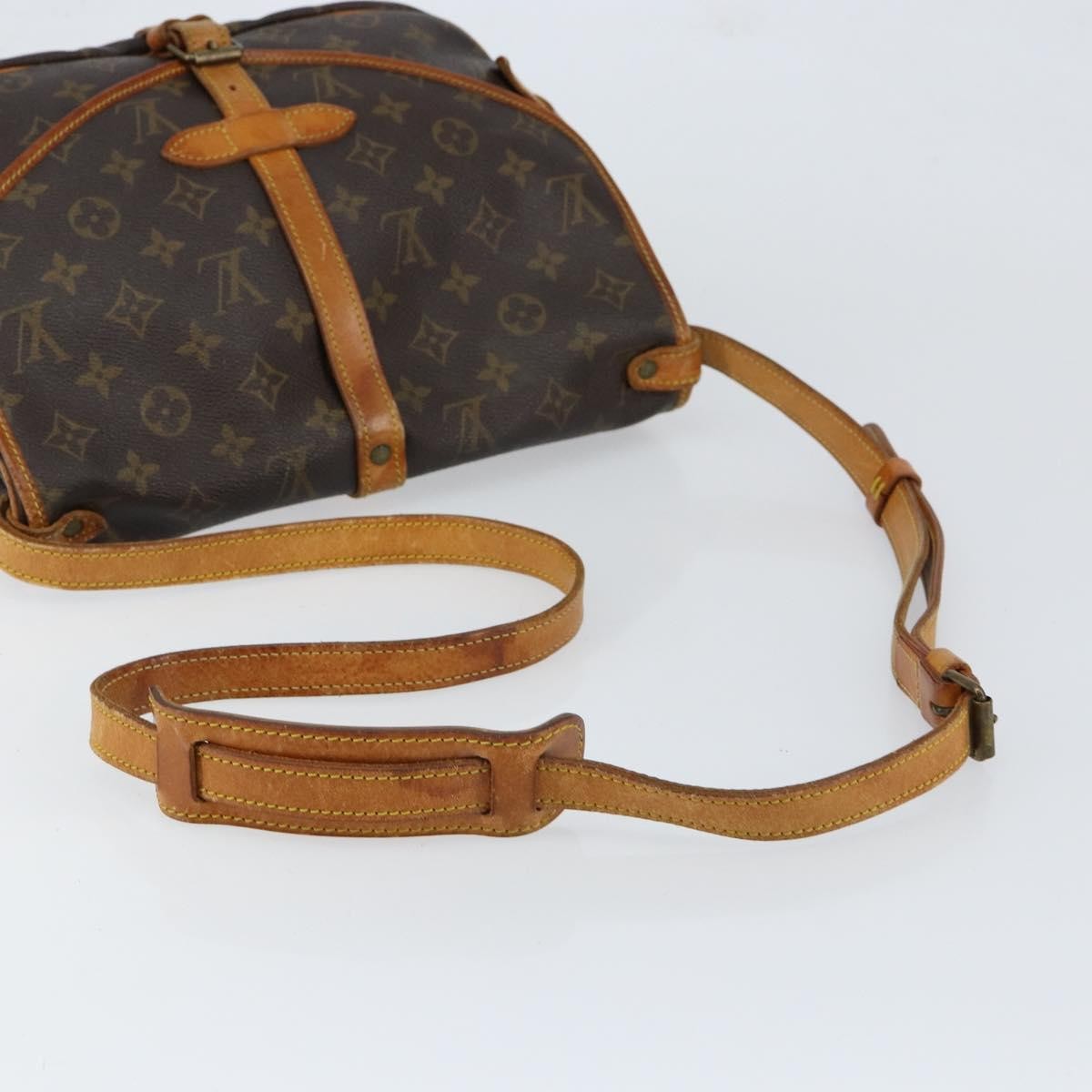 Louis Vuitton Saumur Handbag Monogram Canvas, BROWN, CANVAS, Shoulder bag
