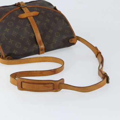 Louis Vuitton Saumur Handbag Monogram Canvas, BROWN, CANVAS, Shoulder bag
