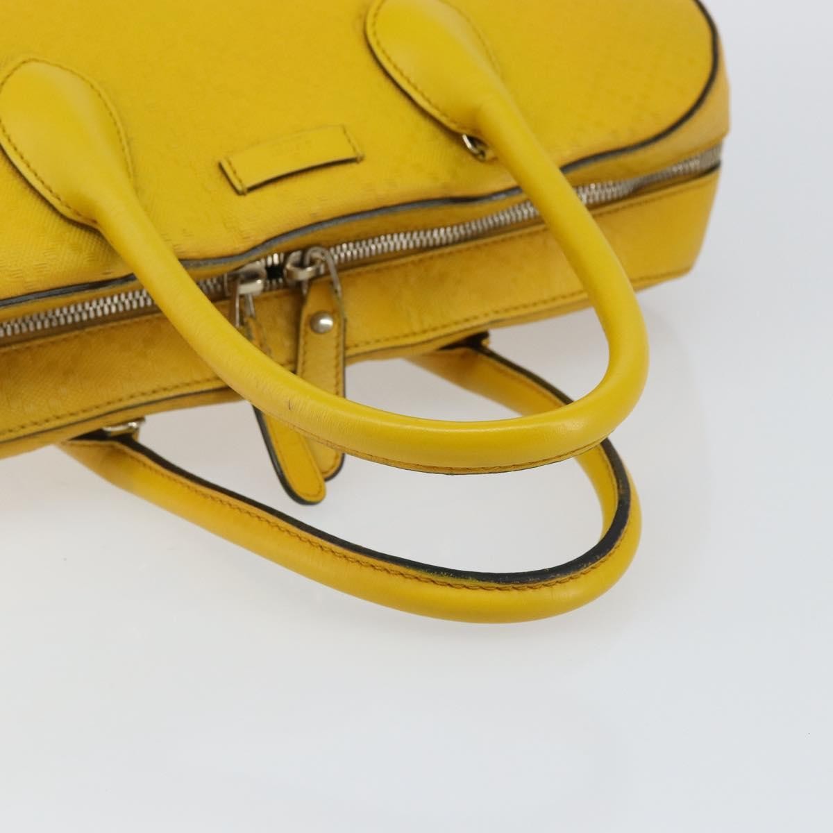 Gucci Bright Top Handle Bag Diamante Leather, YELLOW, LEATHER, Handbag