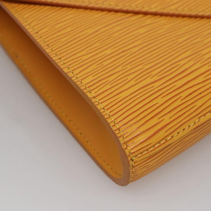 Louis Vuitton Art Deco Clutch Epi Leather, YELLOW, LEATHER, Clutche & pouche