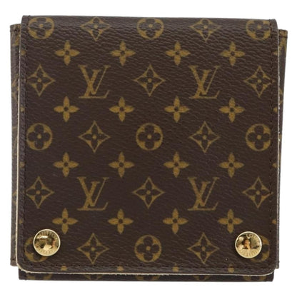 Louis Vuitton CASE JEWELRY BOX Canvas, BROWN, CANVAS, Wallets