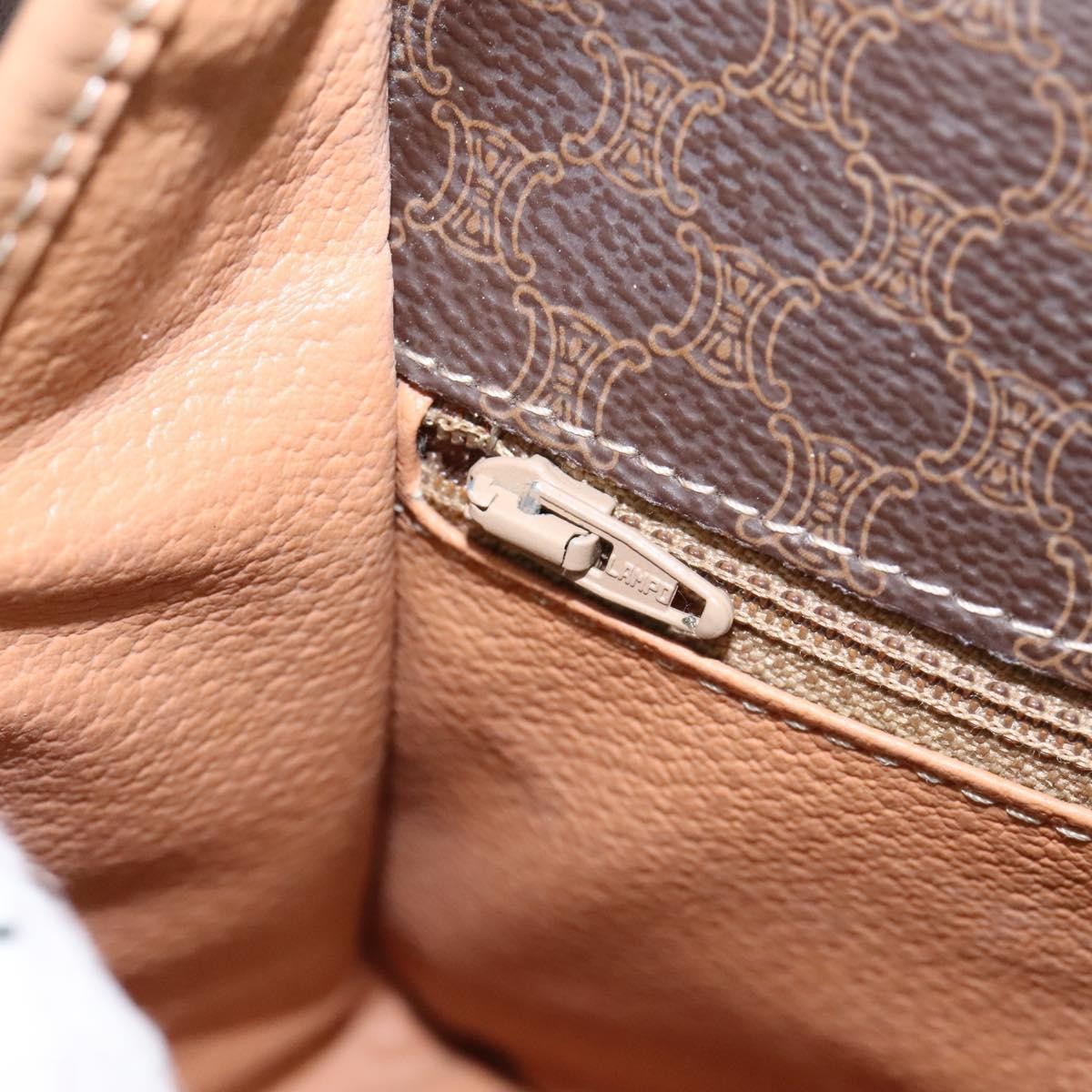 Celine Vintage Macadam Shoulder Bag Canvas, BROWN, CANVAS, Shoulder bag