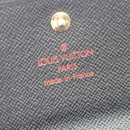 Louis Vuitton Porte Monnaie Billet Carte Crédit Leather, BLACK, LEATHER, Wallets
