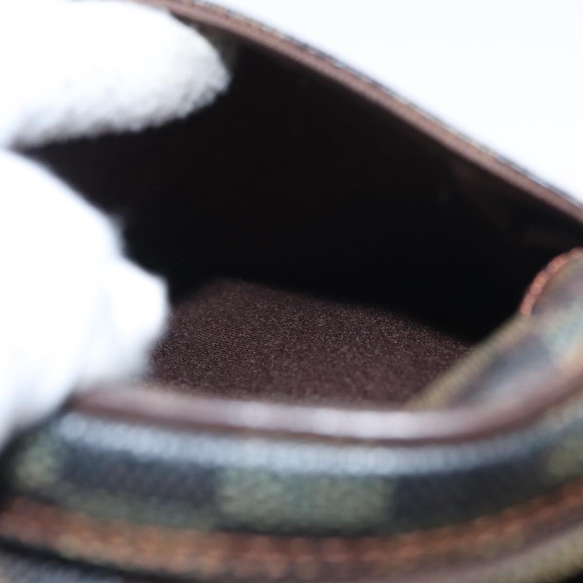 Louis Vuitton Pochette Gange Damier, BROWN, CANVAS, Clutche & pouche