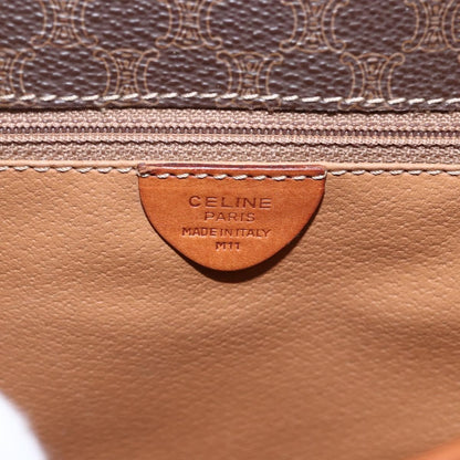 Celine Macadam Shoulder Bag PVC Leather, BROWN, PVC, Shoulder bag