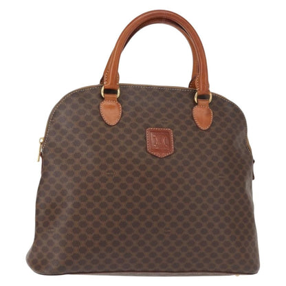 Celine Vintage Macadam Handbag Canvas, BROWN, CANVAS, Handbag