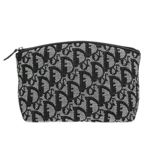 Christian Dior Vintage Trotter Pouch Diorissimo Canvas, Gray, Canvas, Clutch