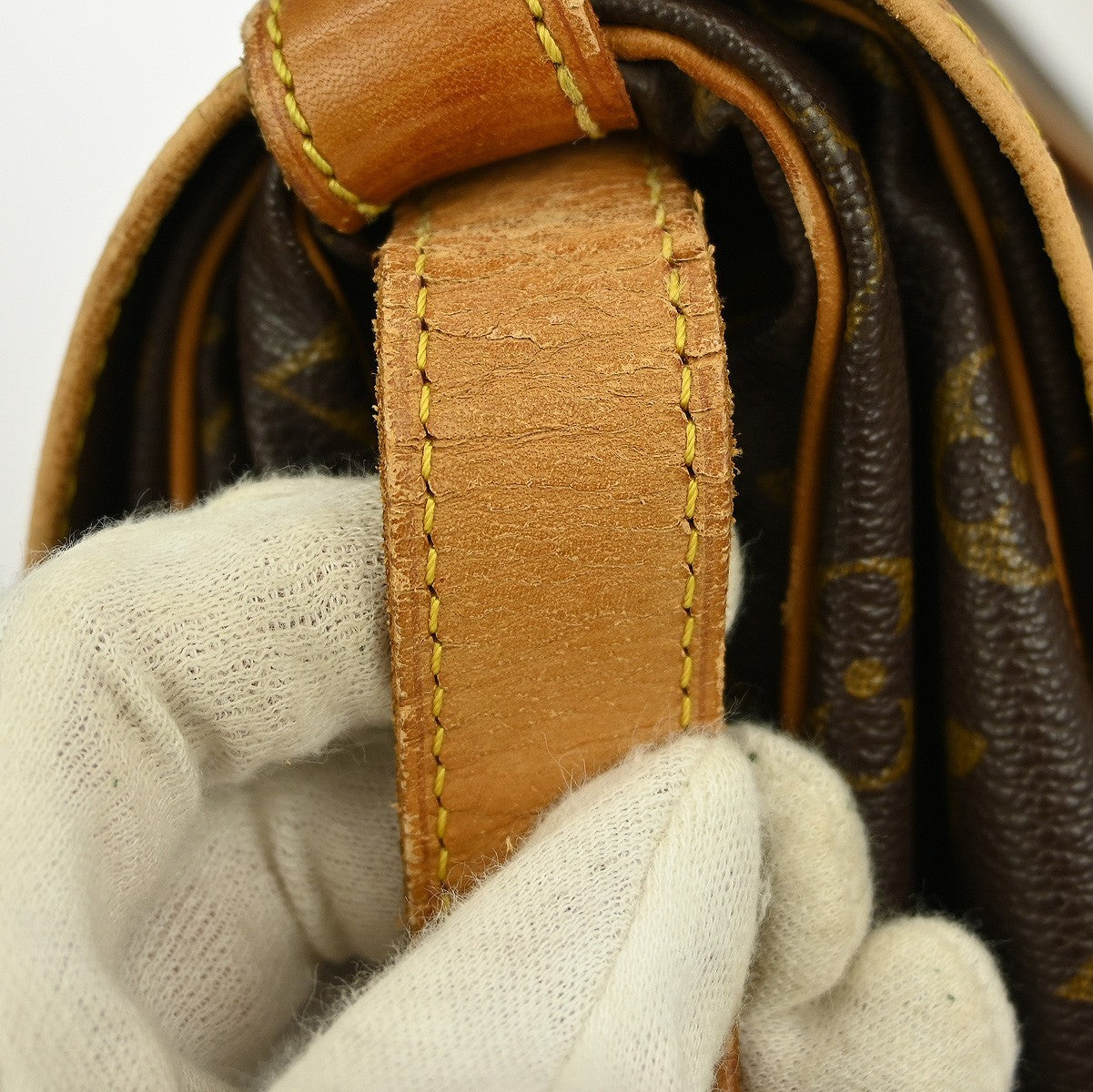 Louis Vuitton Saumur Handbag Monogram Canvas, BROWN, CANVAS, Shoulder bag