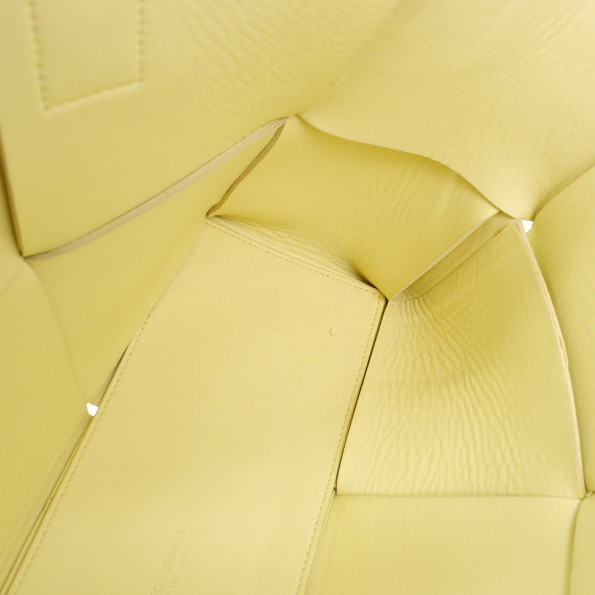 Bottega Veneta Arco Tote Maxi Intrecciato Leather, YELLOW, LEATHER, Tote bag