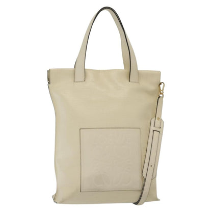 Loewe Shopper Tote Leather, ECRU, LEATHER, Tote bag