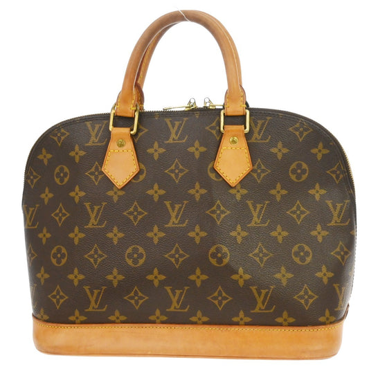 Louis Vuitton Alma Handbag Monogram Canvas, Brown, Canvas, Handbag