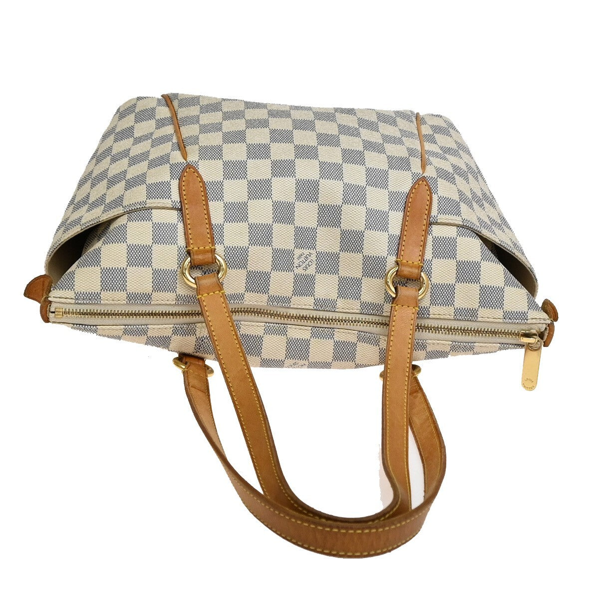Louis Vuitton Totally Handbag Damier, WHITE, CANVAS, Shoulder bag