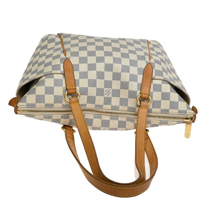Louis Vuitton Totally Handbag Damier, WHITE, CANVAS, Shoulder bag