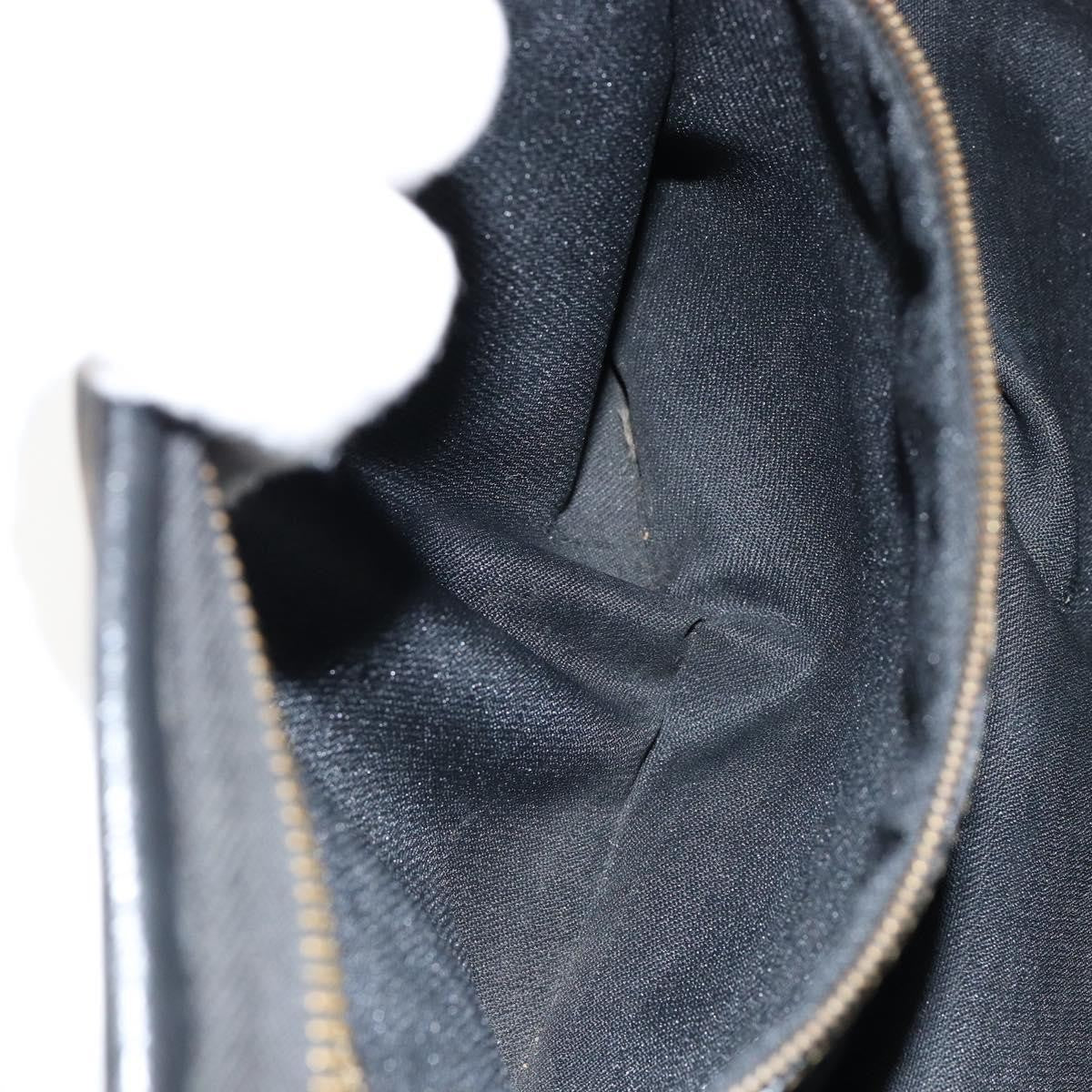 Fendi Vintage Pequin Boston Bag Coated Canvas, BLACK, CANVAS, Handbag