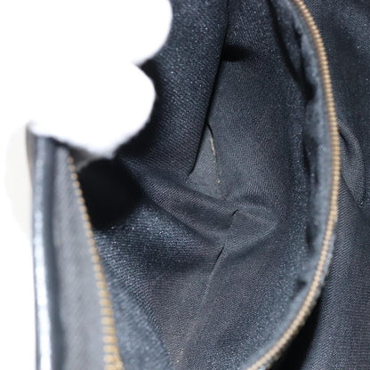 Fendi Vintage Pequin Boston Bag Coated Canvas, BLACK, CANVAS, Handbag