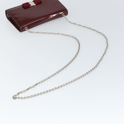 Salvatore Ferragamo Vala Chain Shoulder bag Patent leather, RED, PATENT_LEATHER, Shoulder bag