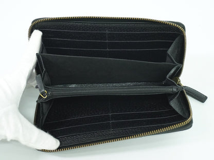 Gucci GG Marmont Zip Around Wallet Leather, BLACK, LEATHER, Wallets