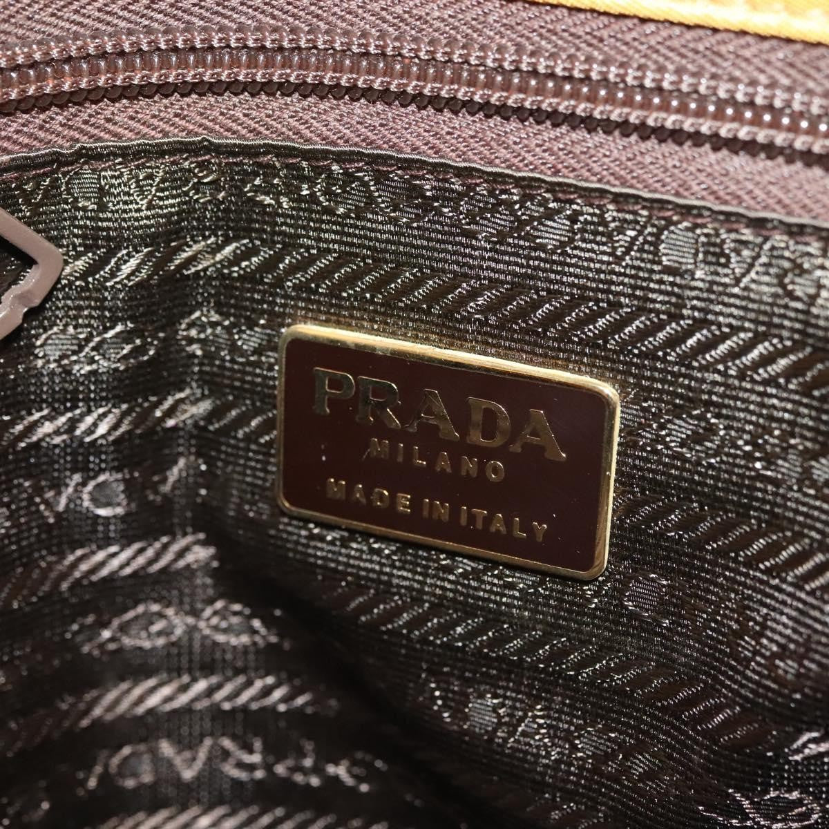 Prada Metal Handles Tote Tessuto, YELLOW, NYLON, Tote bag