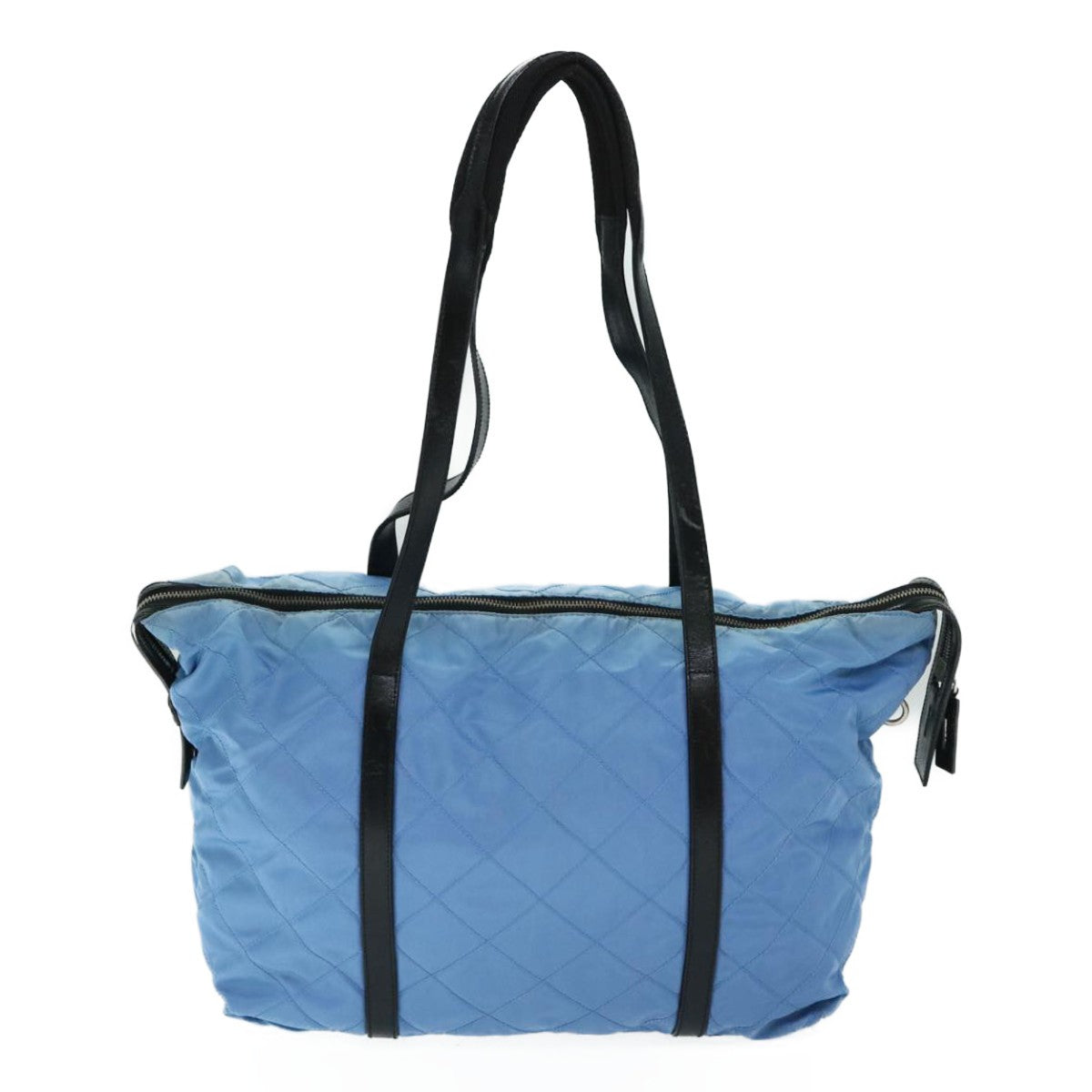 Prada Vintage Zip Tote Tessuto, BLUE, NYLON, Tote bag