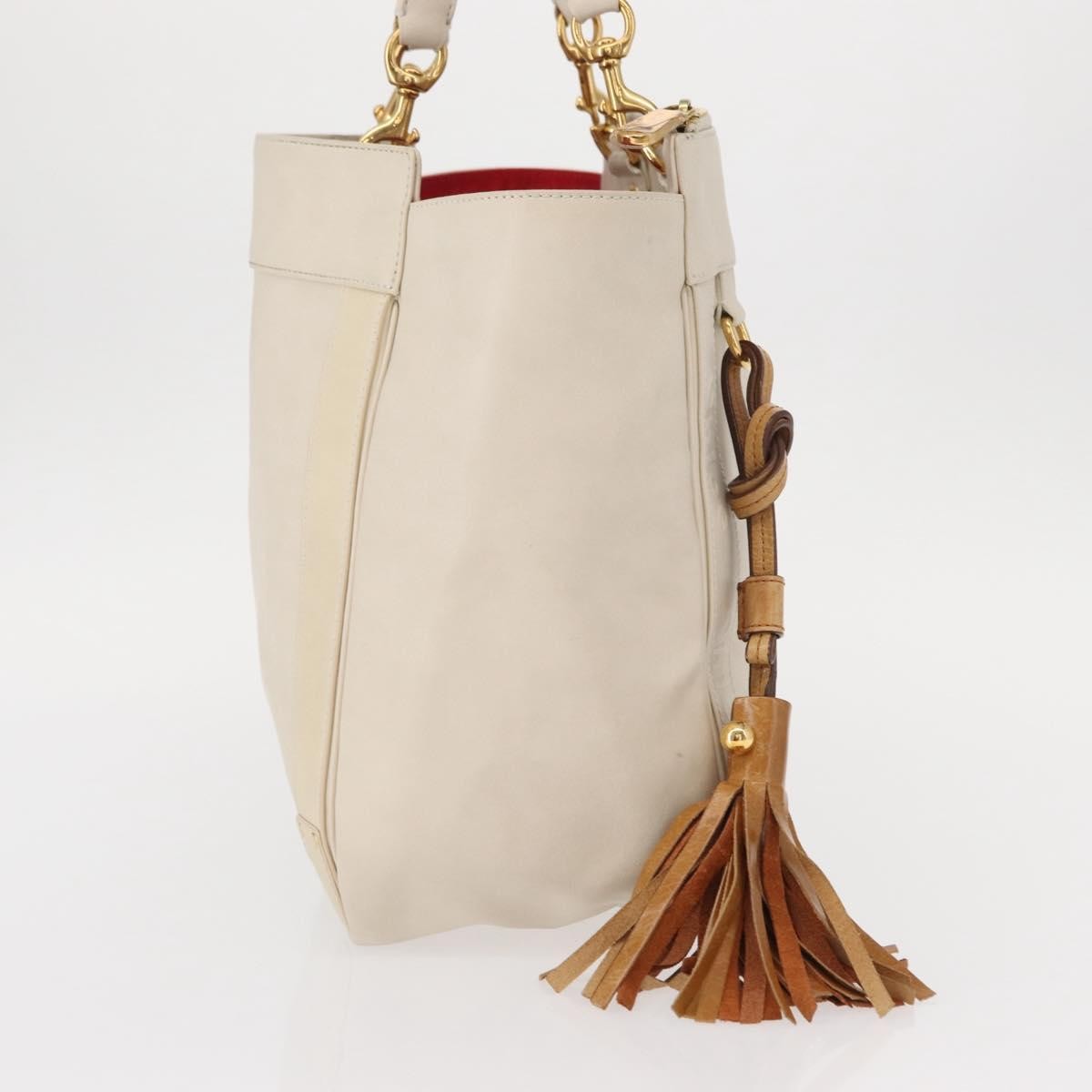 Chloe Eden Tote bag Leather, WHITE, LEATHER, Tote bag