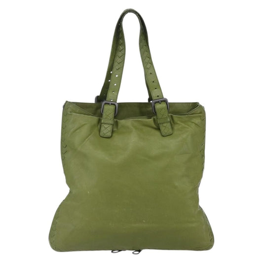 Bottega Veneta Intrecciato Leather, GREEN, LEATHER, Shoulder bag