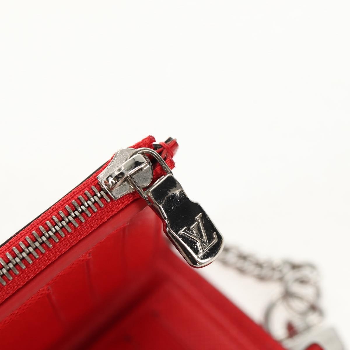 Louis Vuitton Chain Wallet Limited Edition Supreme Epi Leather, RED, LEATHER, Wallets