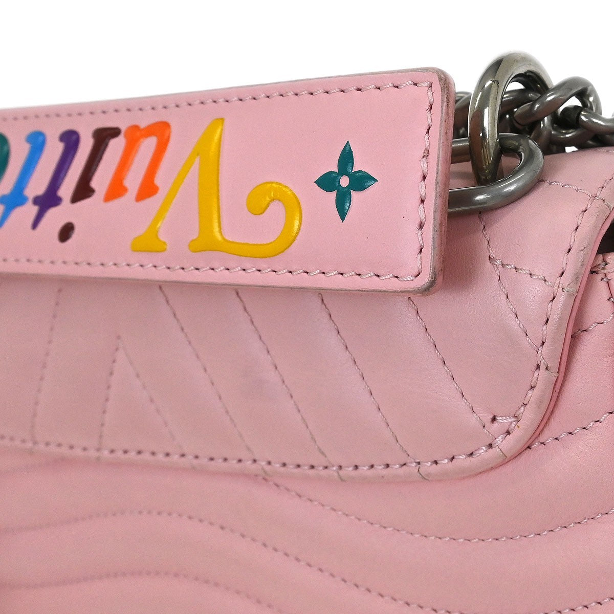 Louis Vuitton New Wave Chain Bag Quilted Leather, PINK, LEATHER, Shoulder bag
