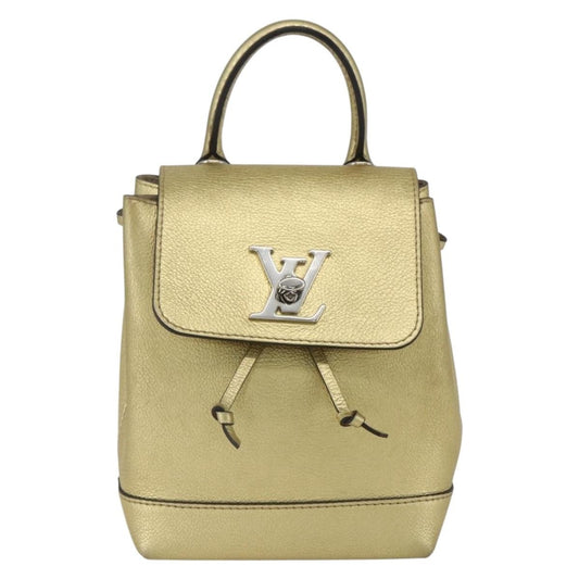 Louis Vuitton Lockme Backpack Leather, Gold, Leather, Backpack