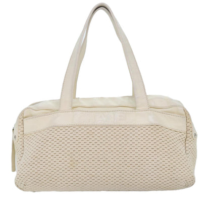 Chanel Zip Shoulder Bag Canvas, BEIGE, CANVAS, Shoulder bag