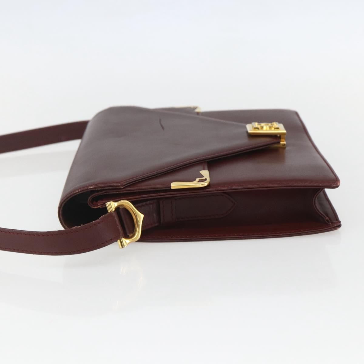 cartier Must de Cartier Shoulder Bag Leather, BURGUNDY, LEATHER, Shoulder bag
