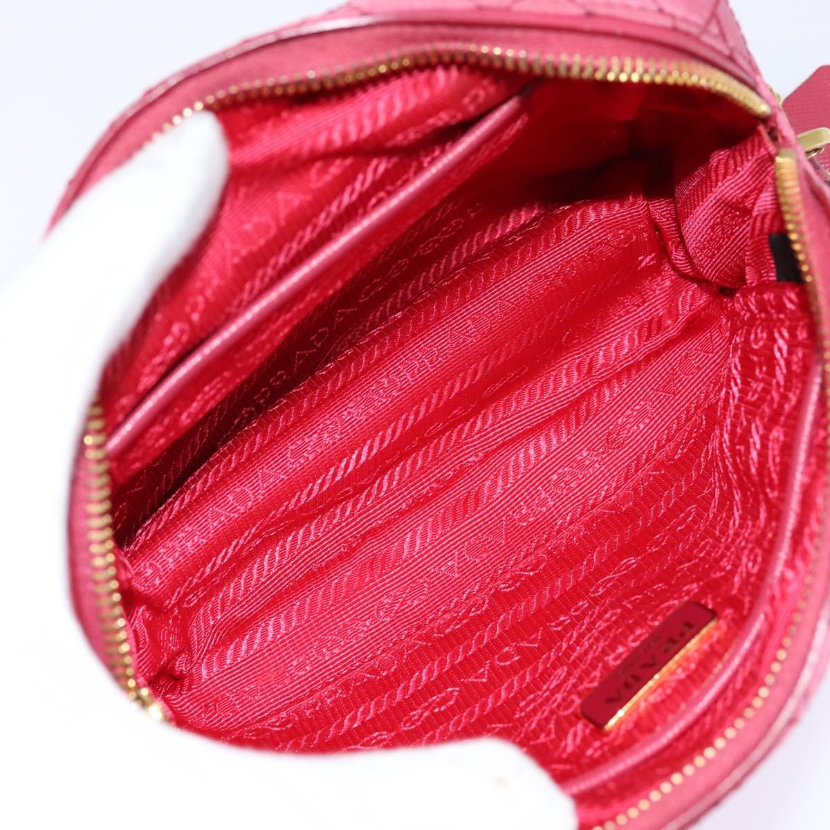 Prada Vintage Shoulder Bag Quilted Tessuto, PINK, NYLON, Shoulder bag