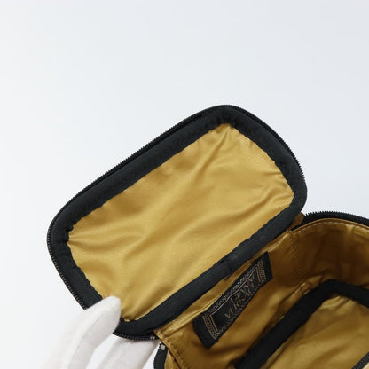 Versace Vanity Hand Bag Canvas and Leather, GOLD, LEATHER, Clutche & pouche