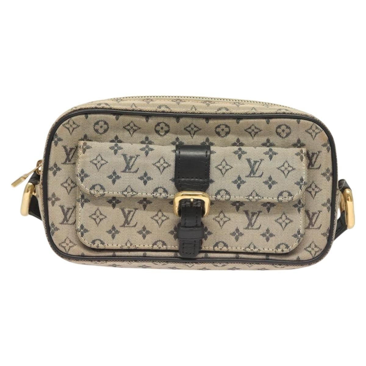 Louis Vuitton Juliette Crossbody Bag Mini Lin, BLUE, CANVAS, Crossbody bag